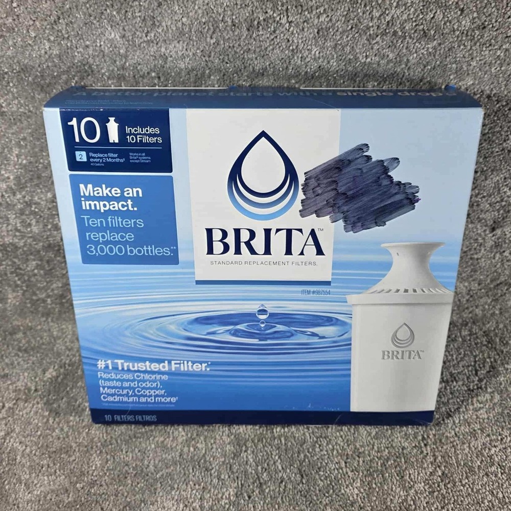 Brita Standard‎ Replacement Water Filters White 9 Pack BPA Free Universal